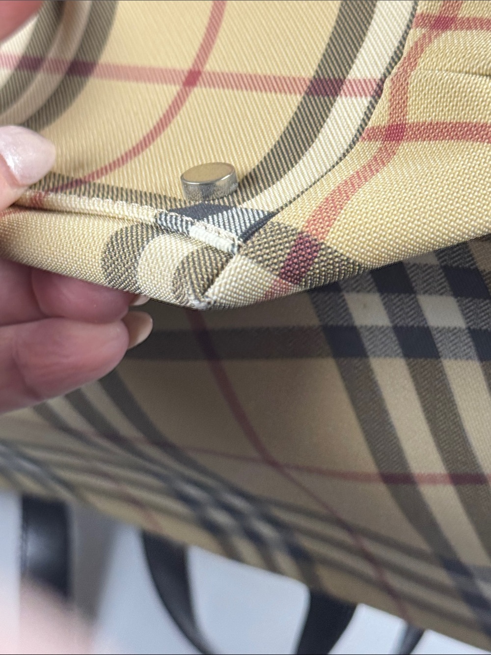 Burberry Nova check Leather-Trim Tote - Picture 9 of 12